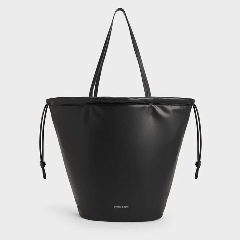 Charles and Keith Sienna Ruched Drawstring Tote Bag